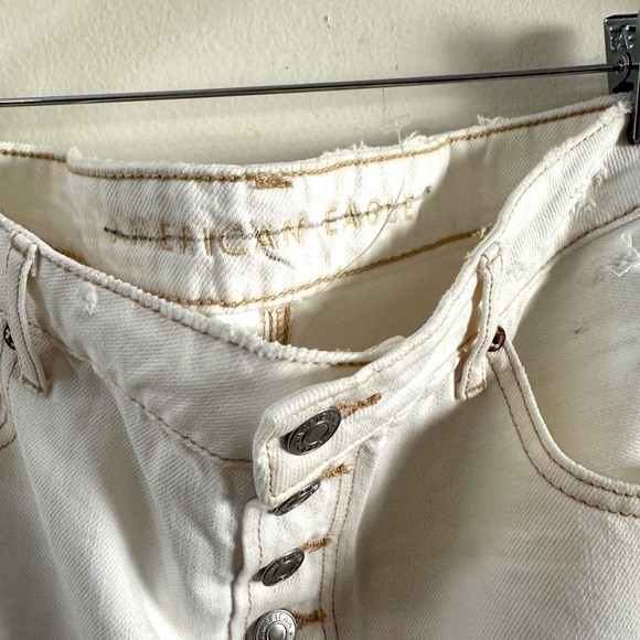 AMERICAN EAGLE OUTFITTERS White Denim Skirt SIZE 18 PLUS XXL 100% Cotton Button - Picture 7 of 7